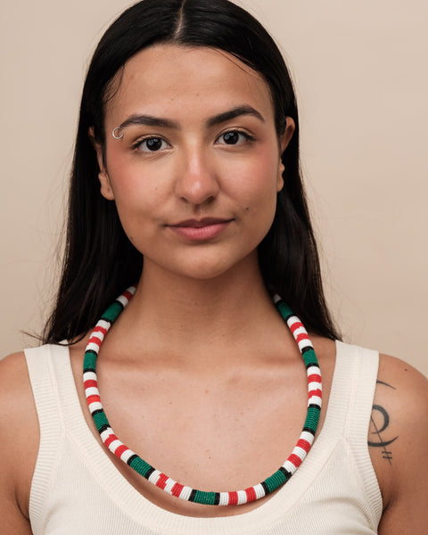 Colar Coral de Miçangas | Kamayurá