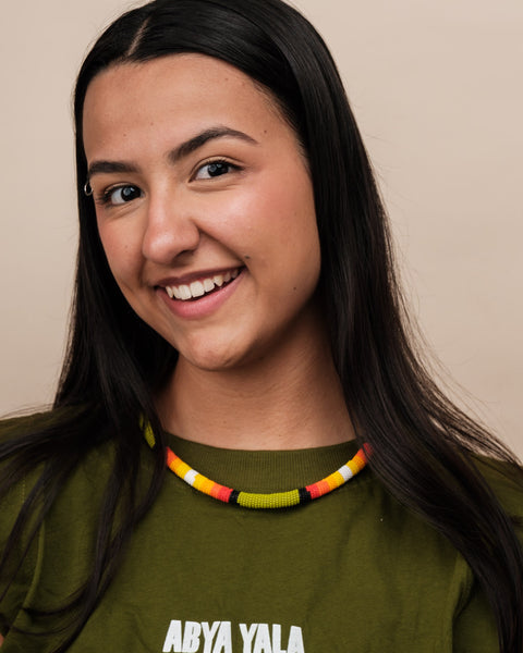 Colar Coral de Miçangas | Kamayurá