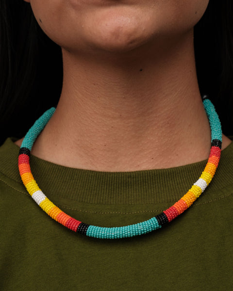 Colar Coral de Miçangas | Kamayurá