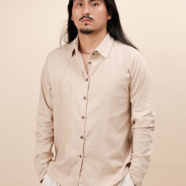 CAMISA DE BOTÃO PIRARUCU - MANGA LONGA | NALIMO