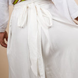 Calça Hakama Branca de Linho | WANWAN - TUCUM
