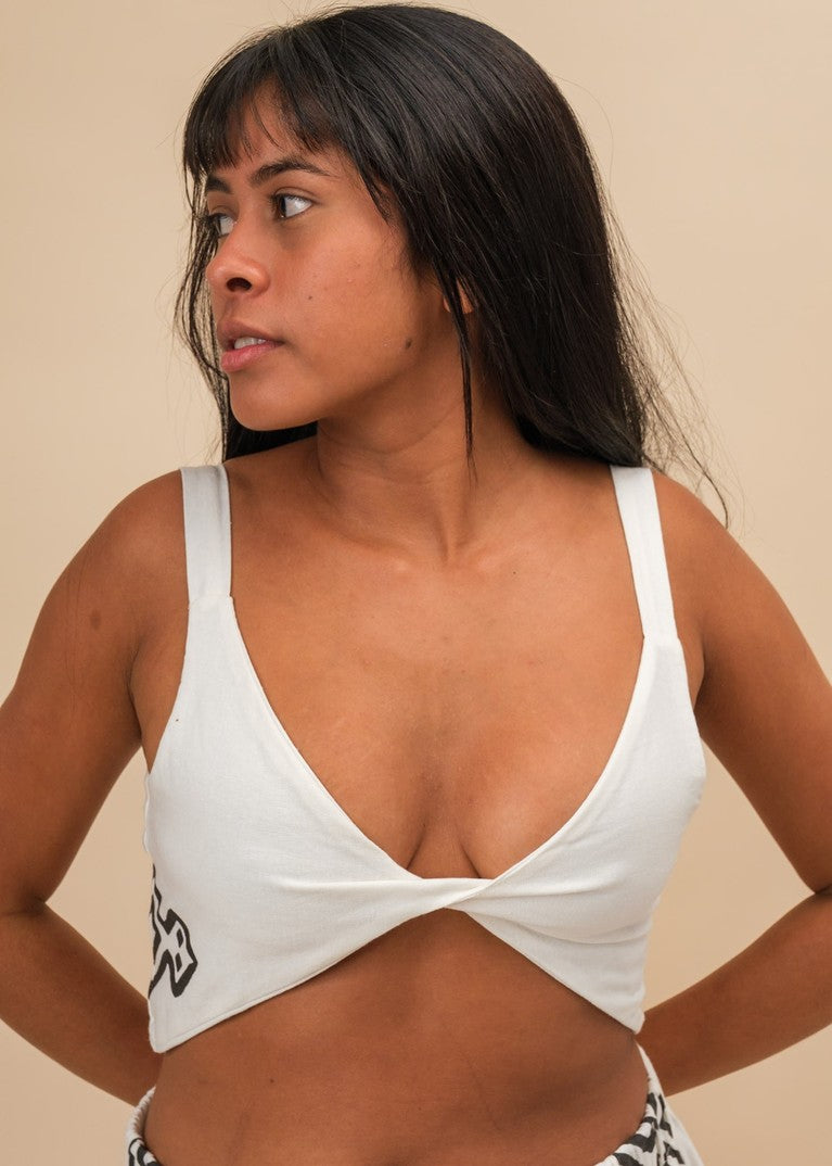 Top Amarração - Off white | Ateliê Yawa Imagem secundária do produto