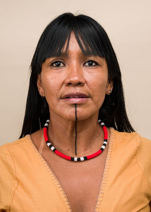 Colar Coral de Miçangas | Waurá - TUCUM