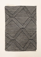 Tela pintura Kayapó geométrica feita pelo povo Kayapó, artesanato indígena brasileiro