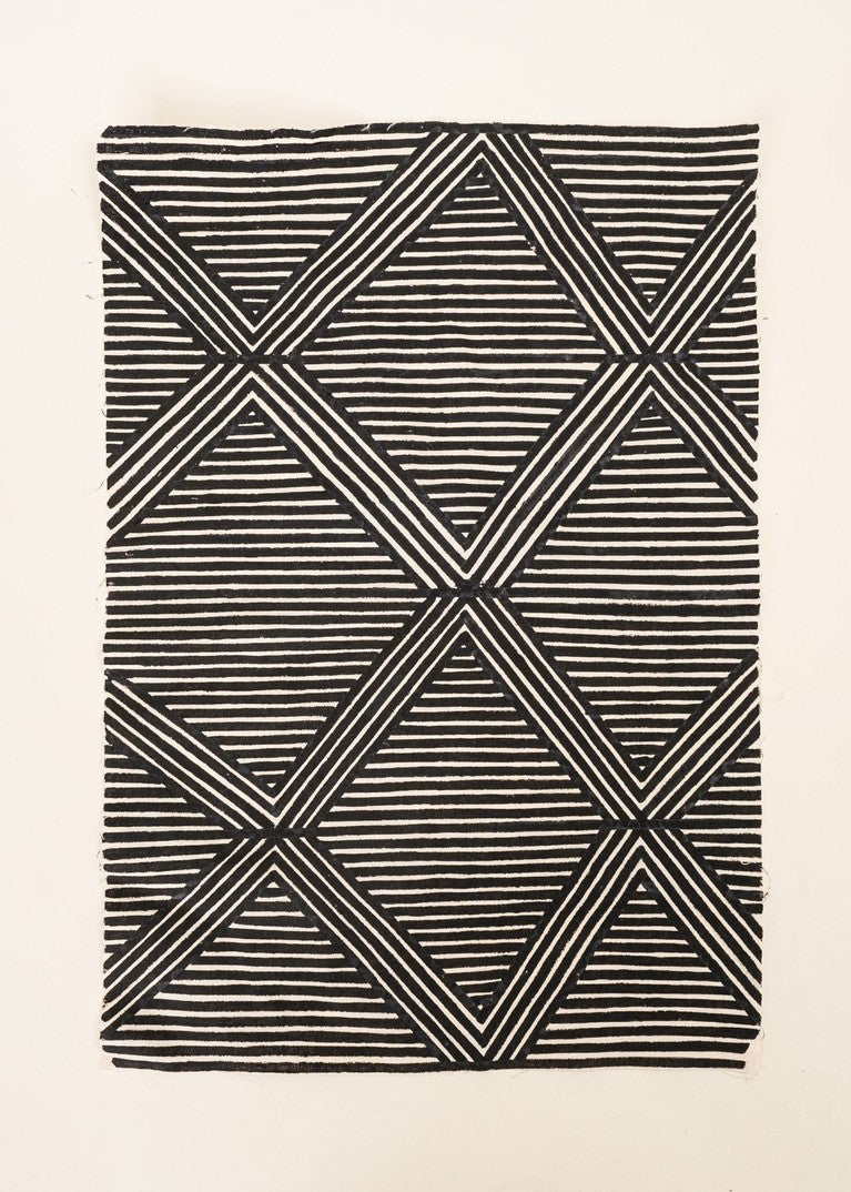 Tela pintura Kayapó geométrica feita pelo povo Kayapó, artesanato indígena brasileiro