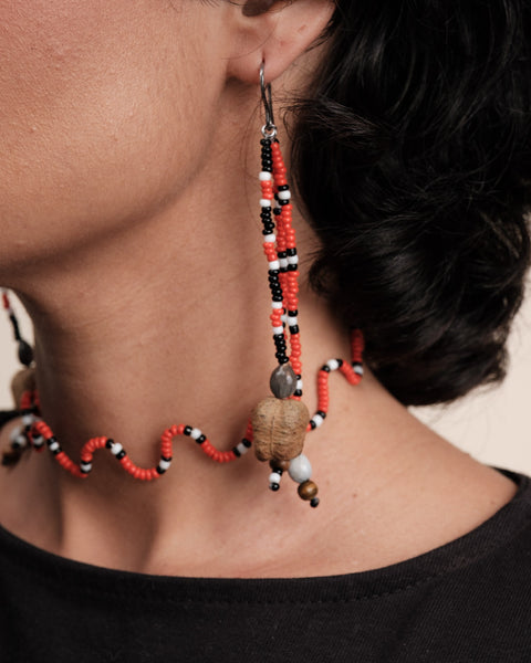 Brincos de miçangas e sementes | TWINS, As Cariocas