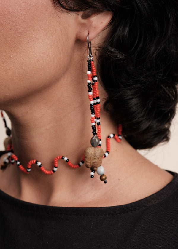 Brincos de miçangas e sementes | TWINS, As Cariocas