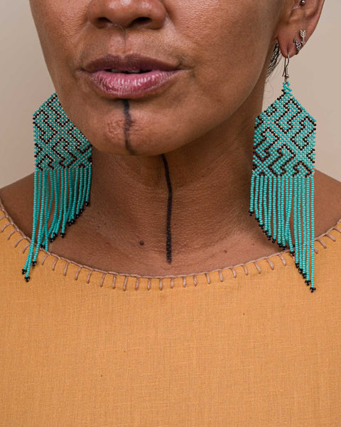 Brincos Marubo - Joia Indígena | Tucum Brasil