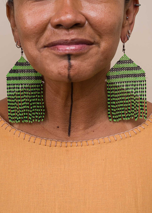 Brincos Marubo - Joia Indígena | Tucum Brasil