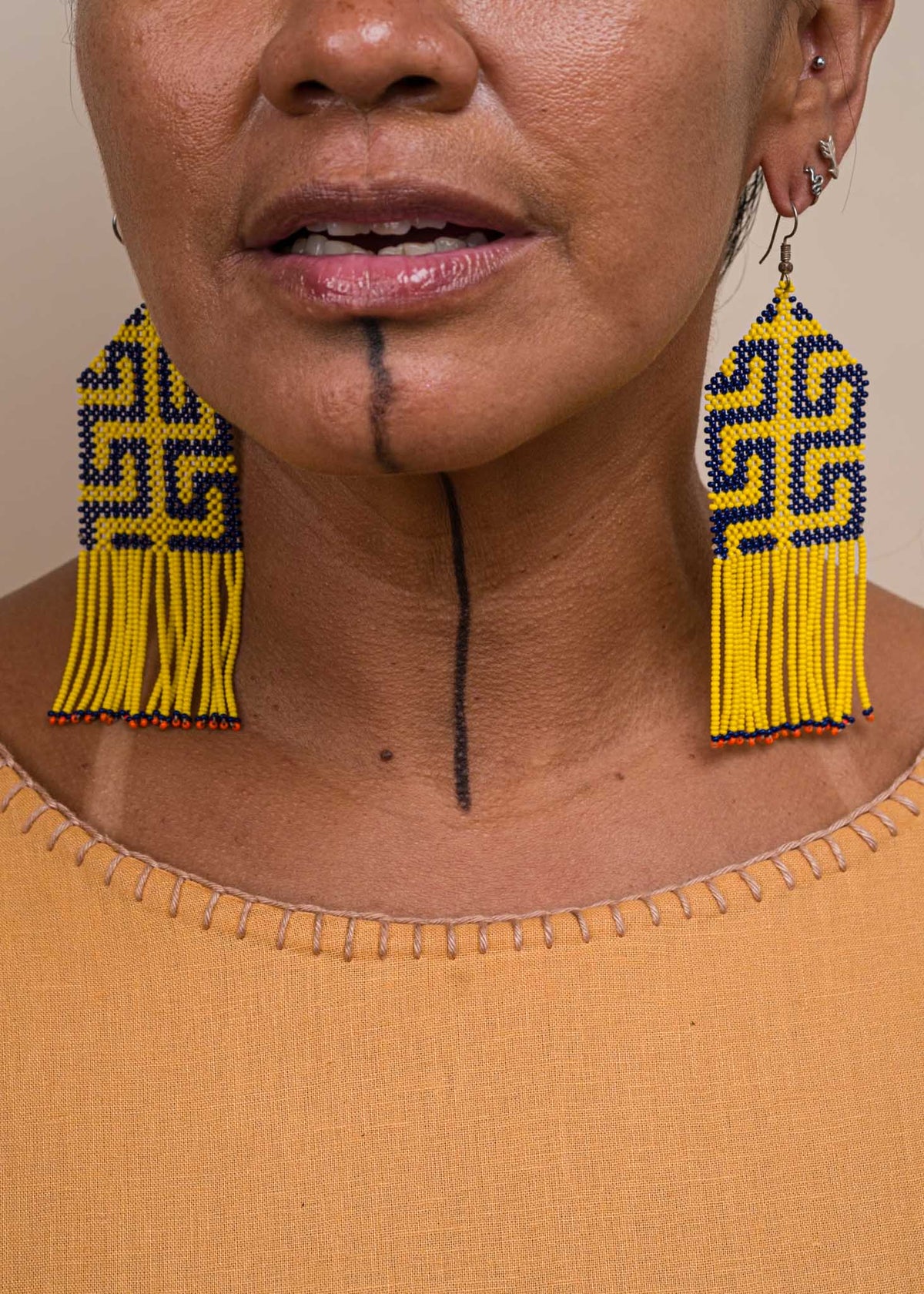 Brincos Marubo - Joia Indígena | Tucum Brasil