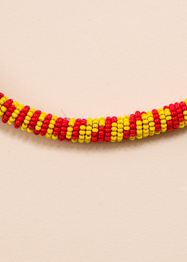 Colar coral indígena | Kayapó