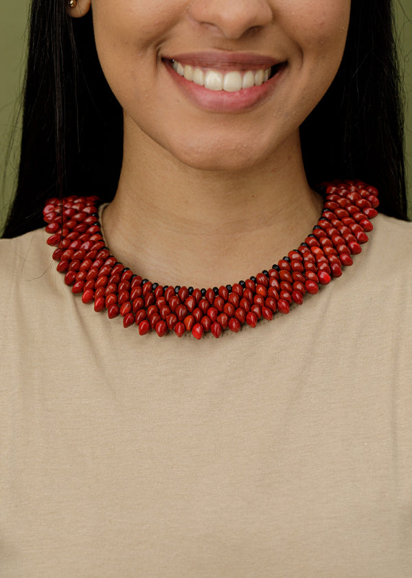 Gargantilha indígena de sementes | Pataxó