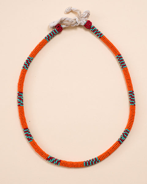 Colar coral indígena | Kayapó