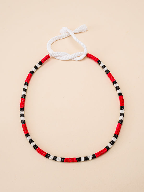 Colar Coral de Miçangas | Waurá