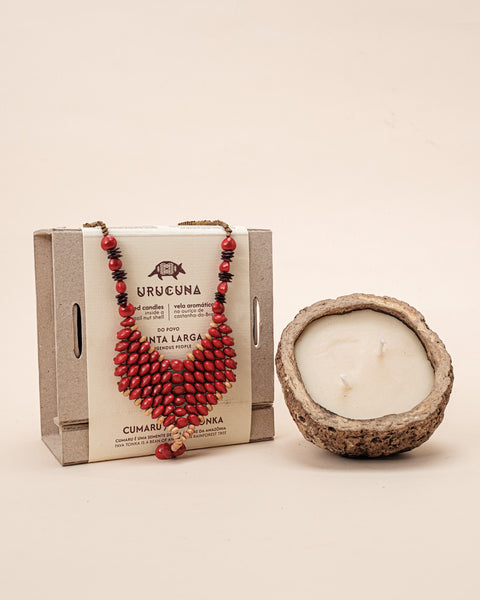 Kit colar Pataxó + Vela aromática | TUCUM