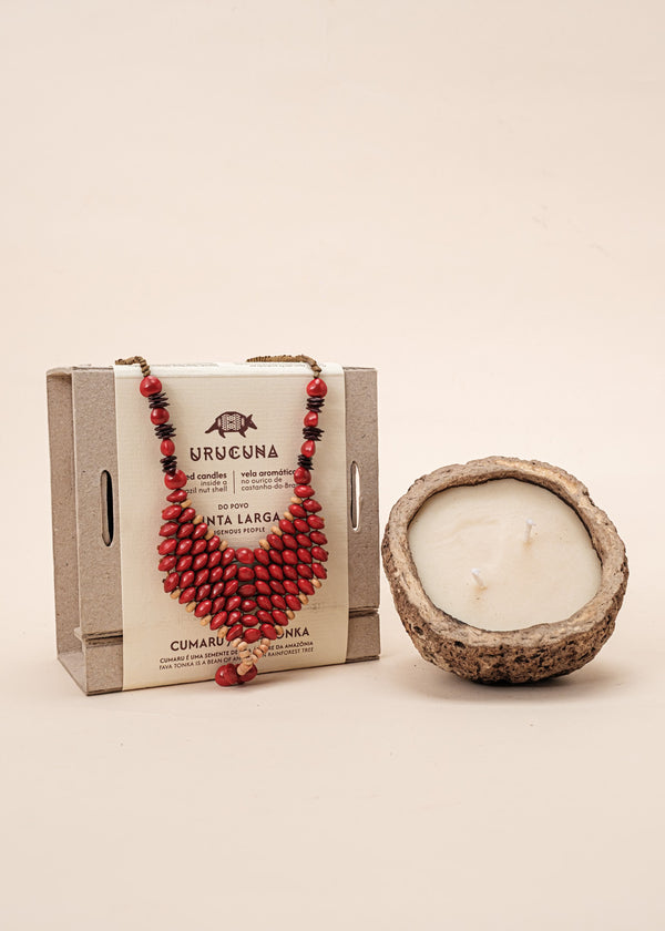 Kit colar Pataxó + Vela aromática | TUCUM