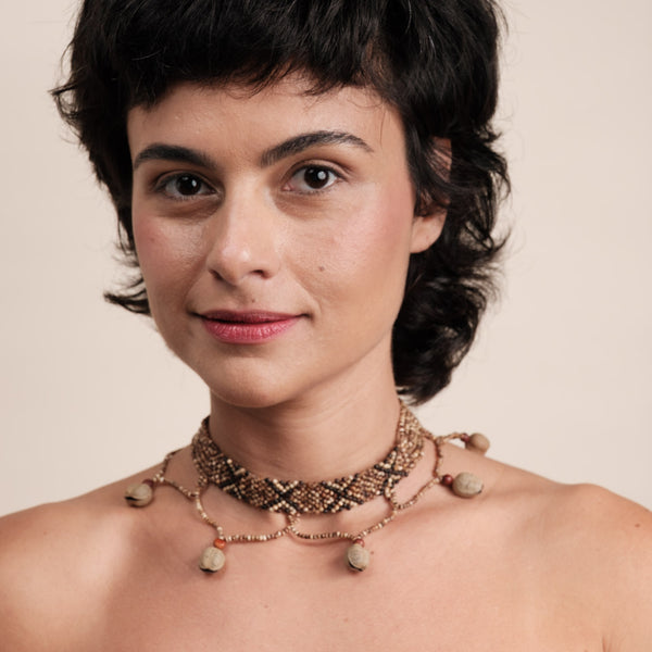 Colar indígena de sementes | Krahô