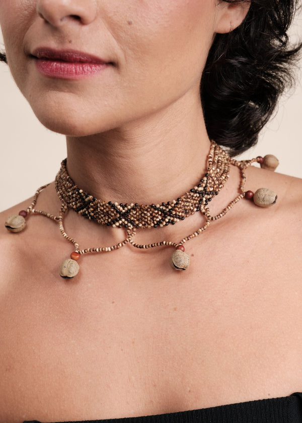 Colar indígena de sementes | Krahô