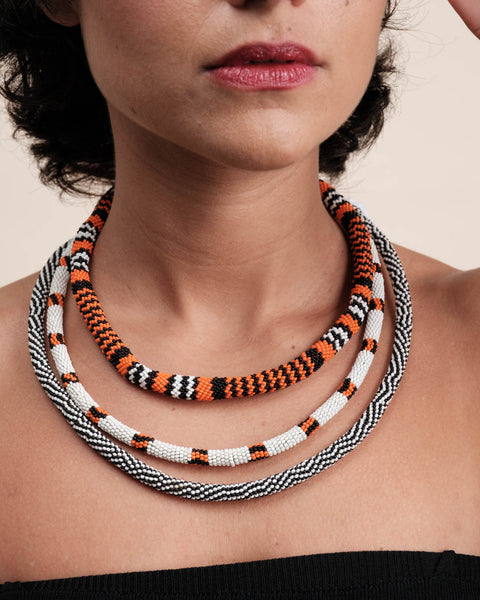 Colar coral indígena | Kayapó