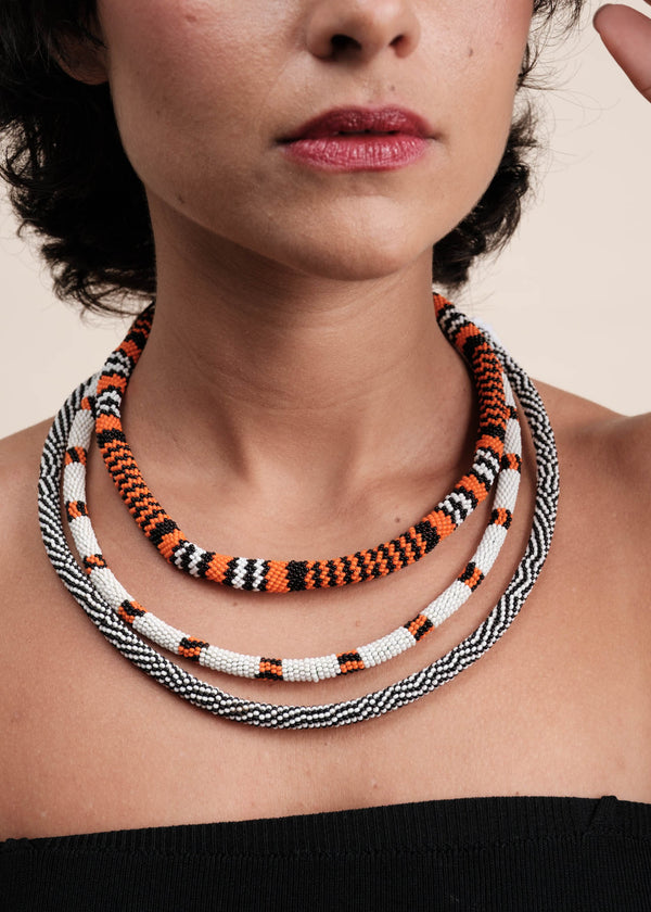 Colar coral indígena | Kayapó