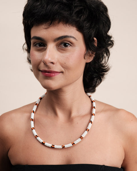 Colar coral indígena | Kayapó
