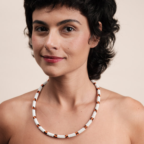 Colar coral indígena | Kayapó