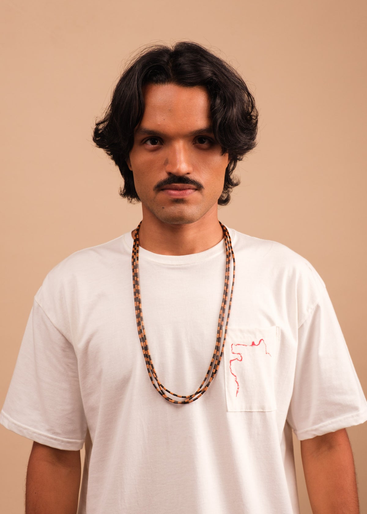 Colar indígena três voltas de Tucum e Inajá | Suruí