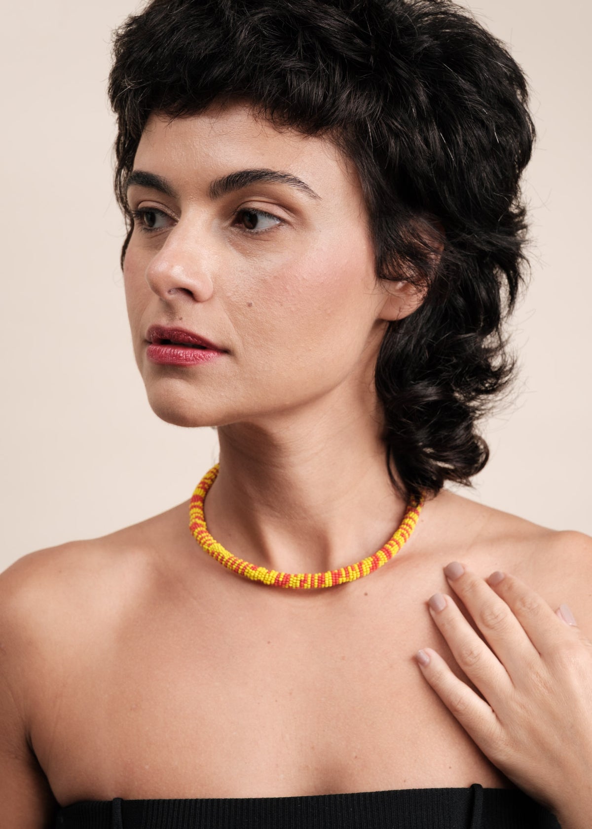 Colar coral indígena | Kayapó