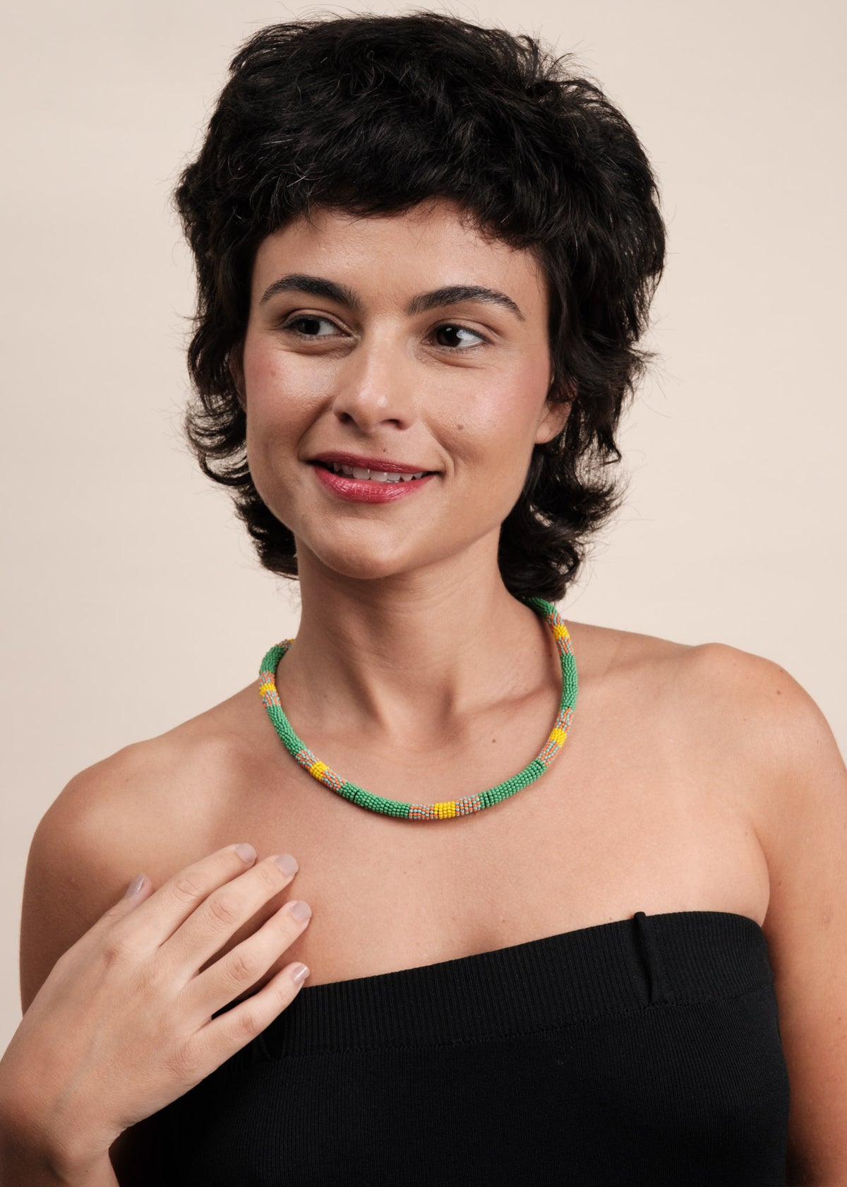 Colar coral indígena | Kayapó