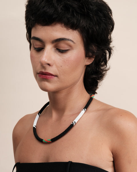 Colar coral indígena | Kayapó