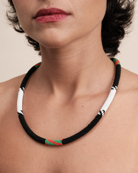 Colar coral indígena | Kayapó