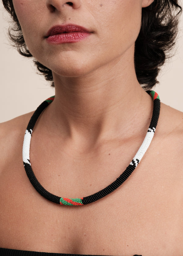 Colar coral indígena | Kayapó