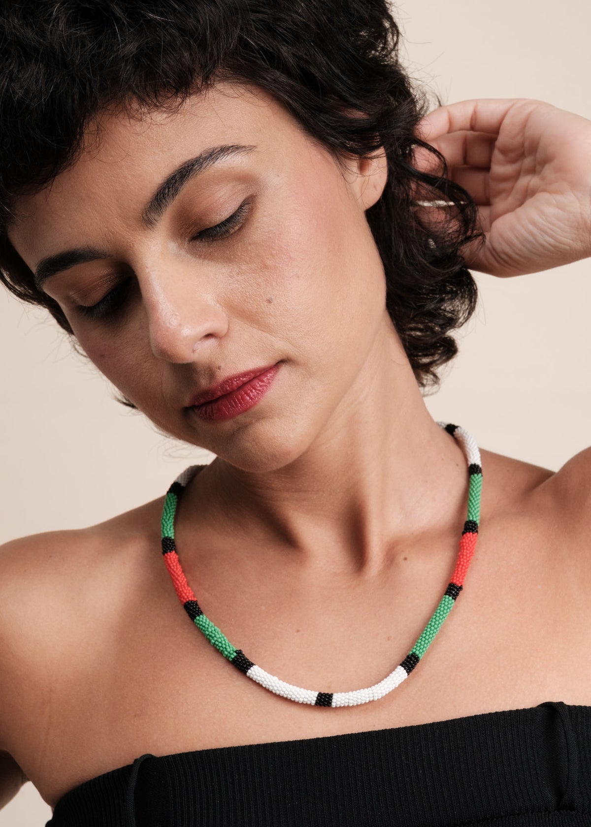 Colar coral indígena | Kayapó