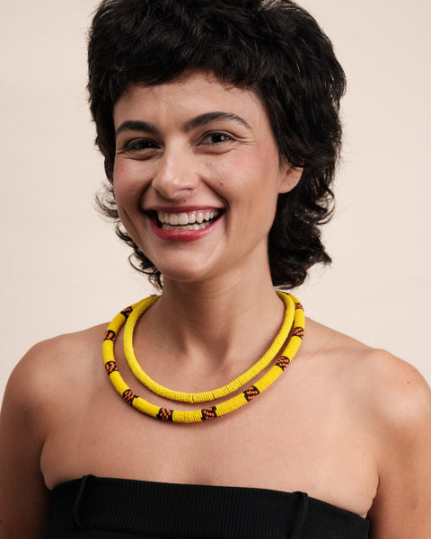 Colar coral indígena | Kayapó