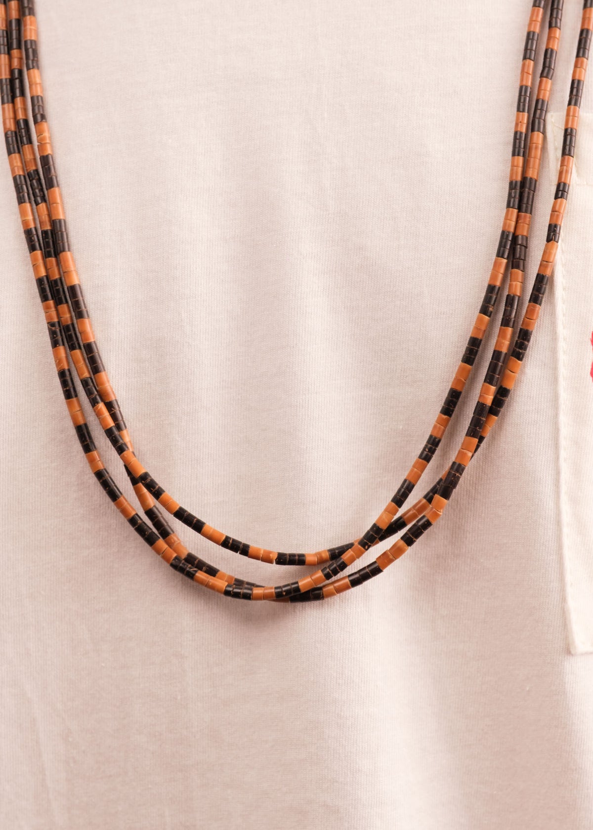 Colar indígena três voltas de Tucum e Inajá | Suruí