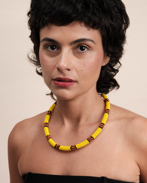 Colar coral indígena | Kayapó