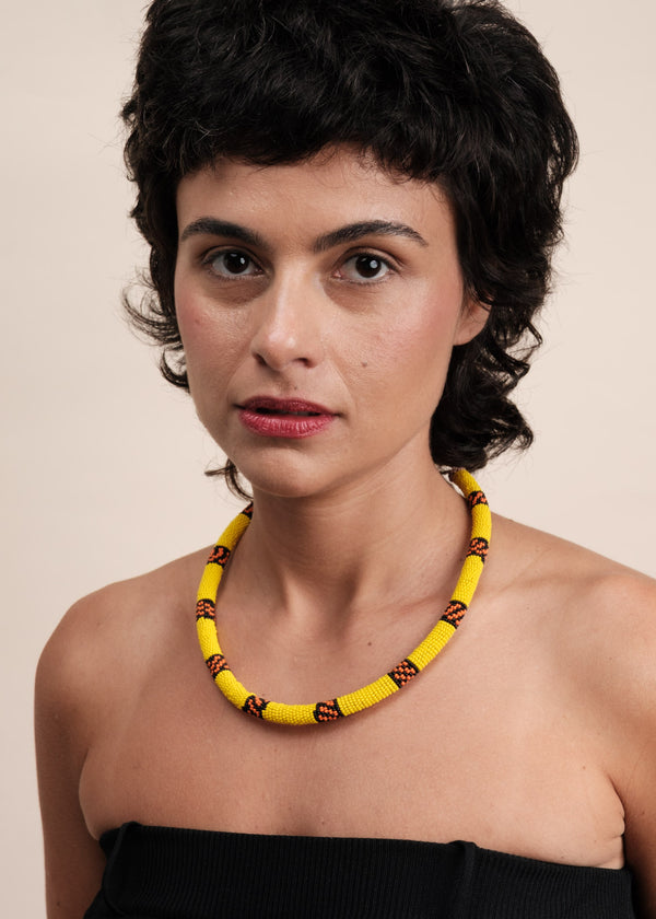 Colar coral indígena | Kayapó