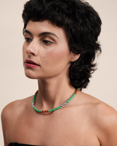 Colar coral indígena | Kayapó