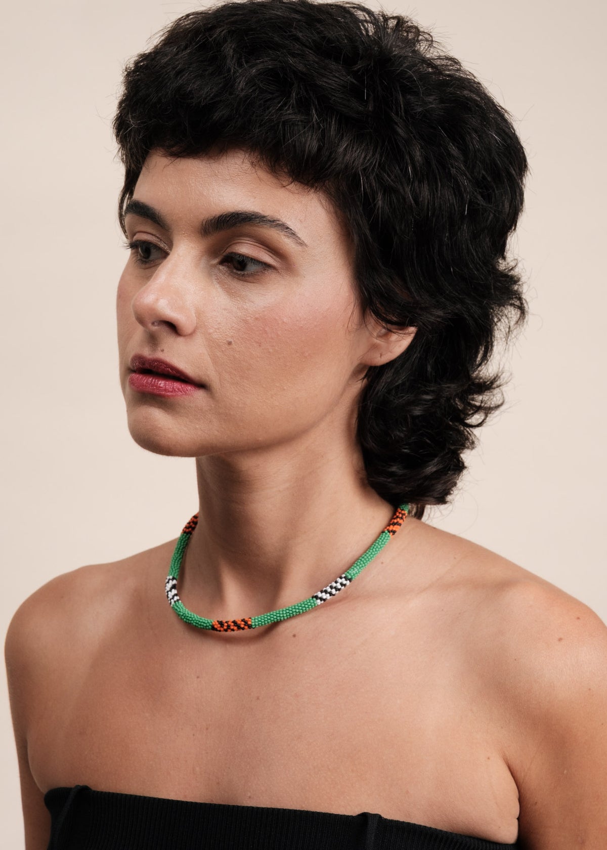 Colar coral indígena | Kayapó