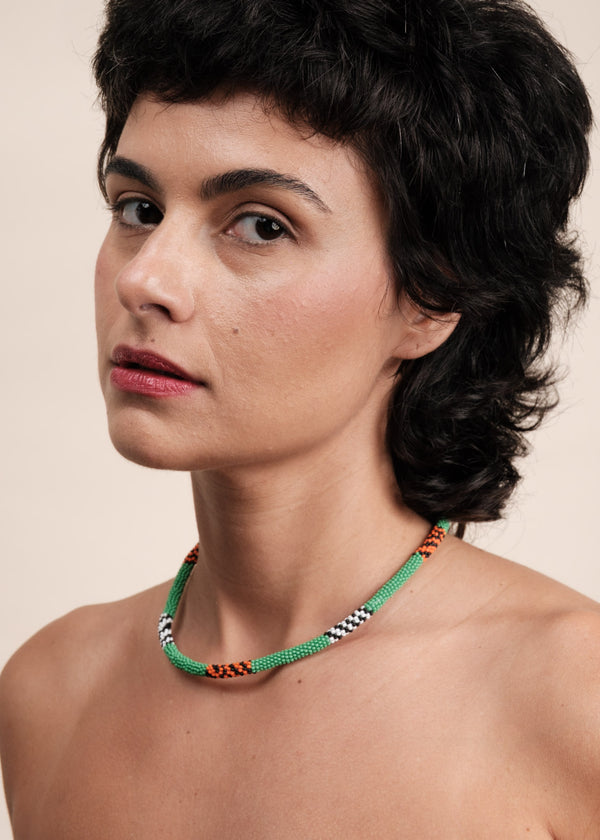 Colar coral indígena | Kayapó