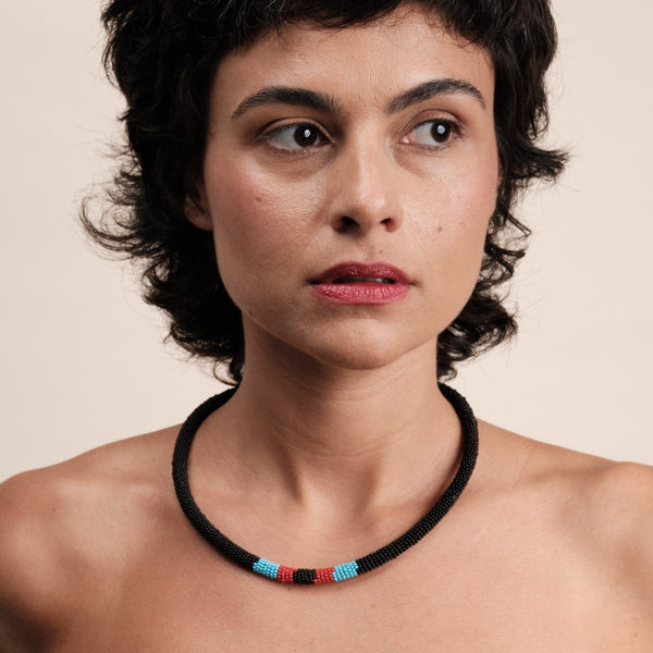 Colar coral indígena | Kayapó