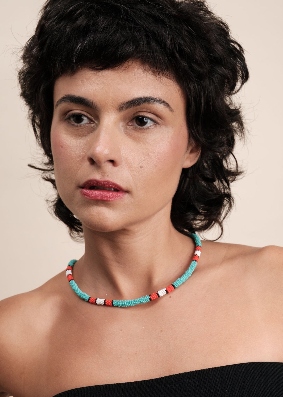 Colar coral indígena | Kayapó