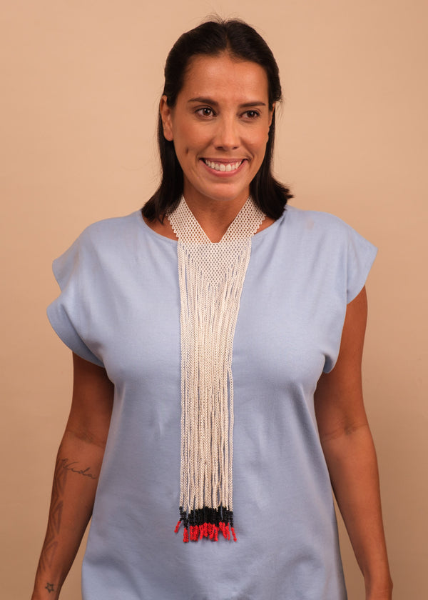 Colar gravata indígena | Kayapó