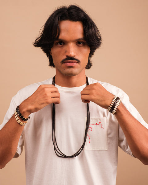 Colar indígena três voltas de Tucum | Suruí