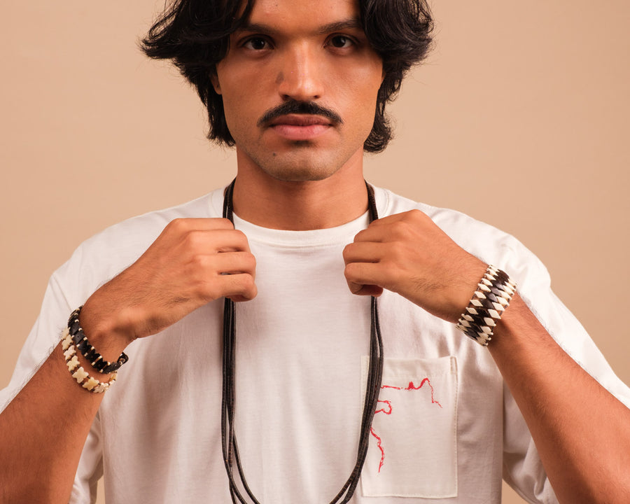 Colar indígena três voltas de Tucum | Suruí