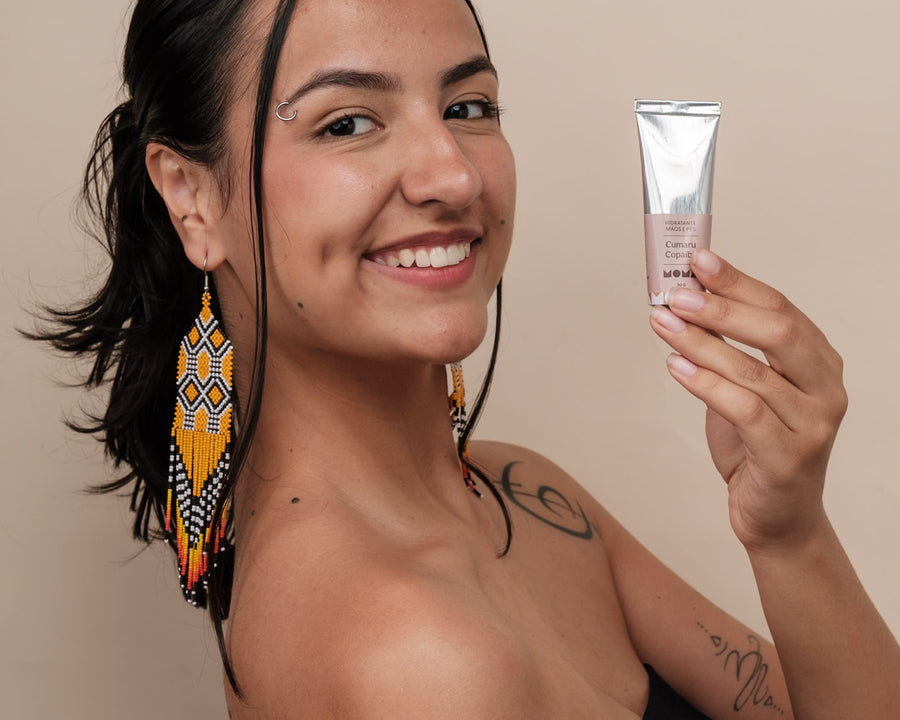 Kit brincos Kayapó + creme Cumaru e Copaíba | TUCUM