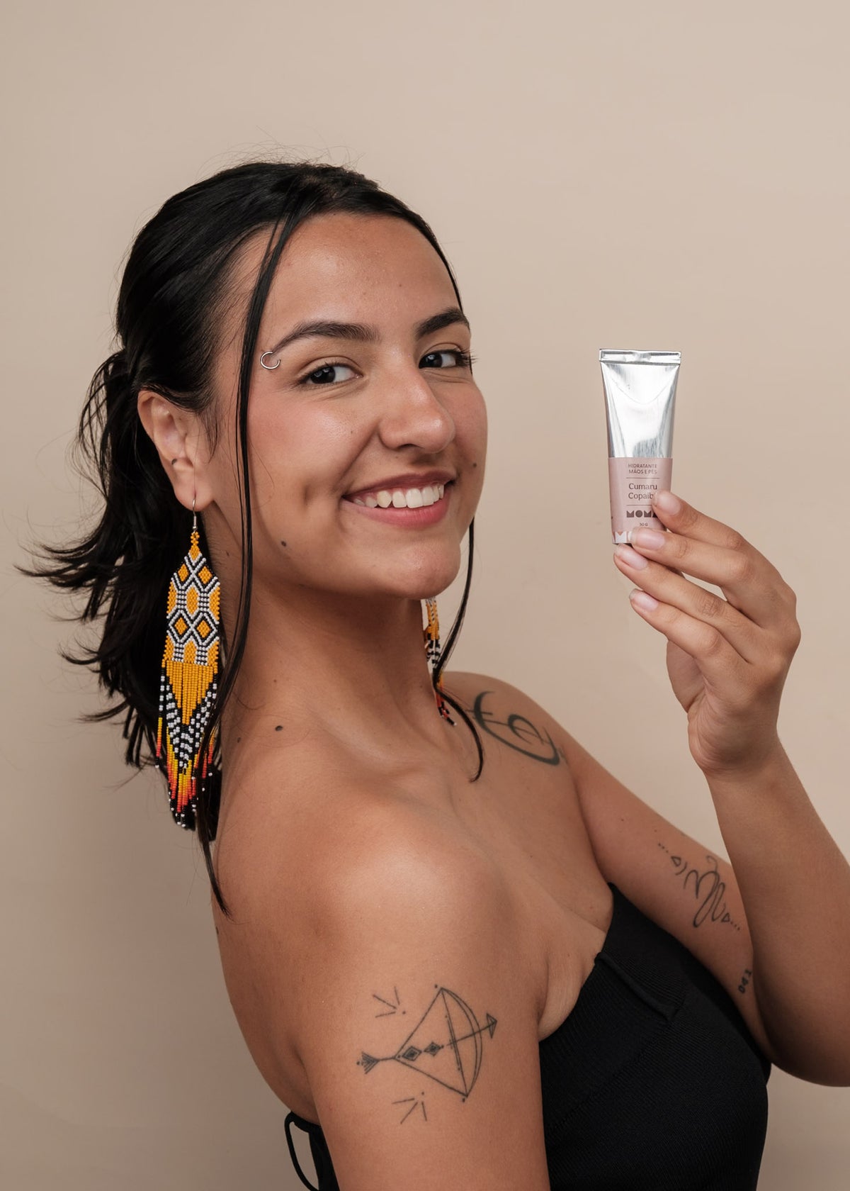 Kit brincos Kayapó + creme Cumaru e Copaíba | TUCUM