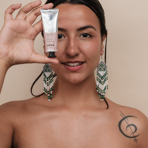Kit brincos Kayapó + creme Cumaru e Copaíba | TUCUM