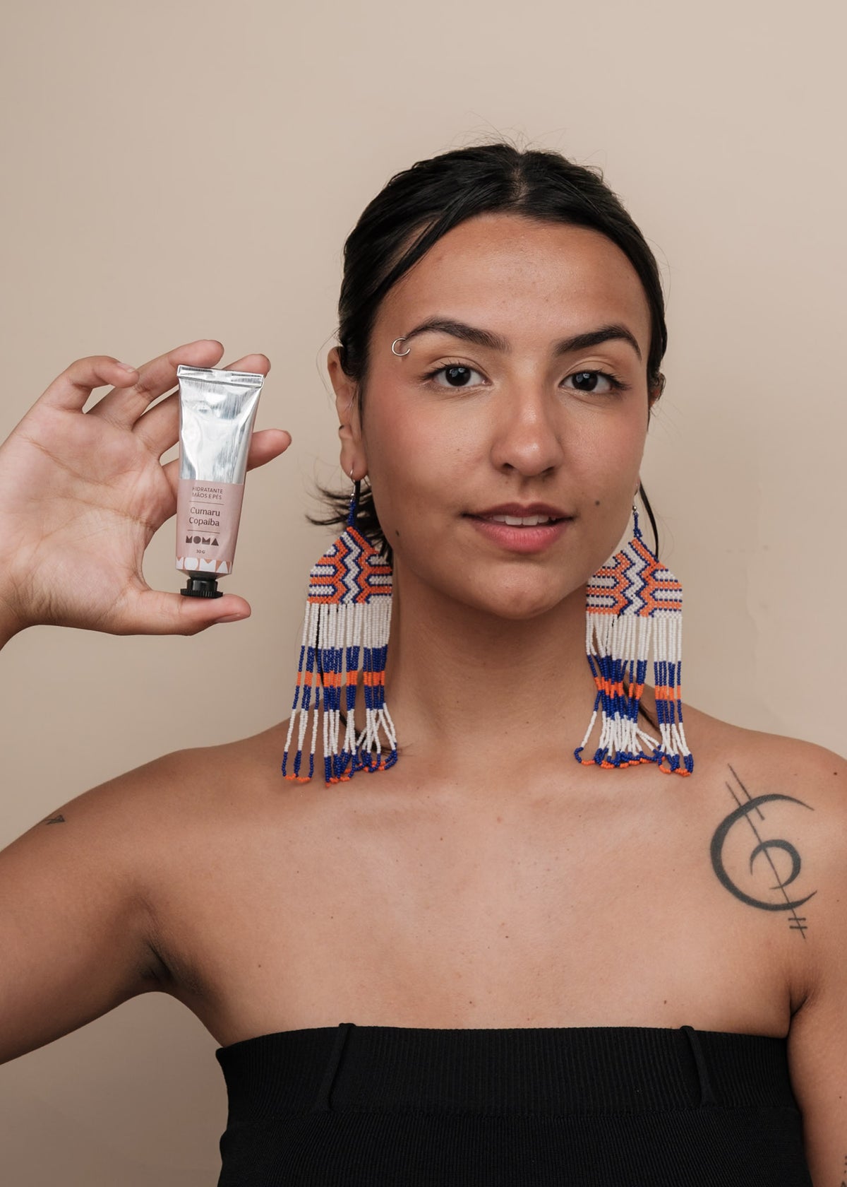 Kit brincos Kayapó + creme Cumaru e Copaíba | TUCUM