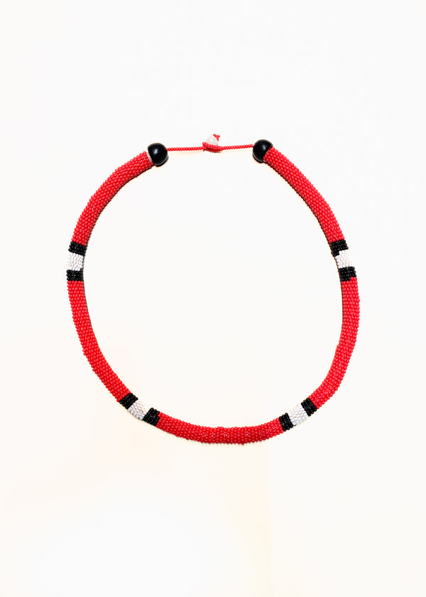 Colar Coral de Miçangas | Waurá
